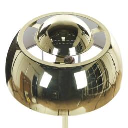 Wyld and Coco Bedside Table Lamp - Glam Gold Dome Shade Round Steel Base - thumbnail 6