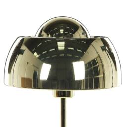 Wyld and Coco Bedside Table Lamp - Glam Gold Dome Shade Round Steel Base - thumbnail 5