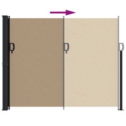 Berkfield Home Retractable Side Awning Taupe 170x300 cm - thumbnail 5