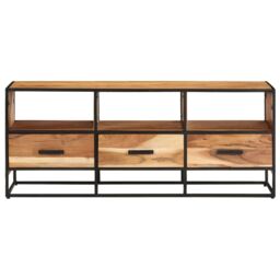 Berkfield Home TV Cabinet 110x30x45 cm Solid Acacia Wood in Brown - Size: 110 x 30 x 45 cm - thumbnail 2