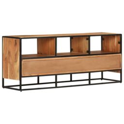 Berkfield Home TV Cabinet 110x30x45 cm Solid Acacia Wood in Brown - Size: 110 x 30 x 45 cm - thumbnail 4
