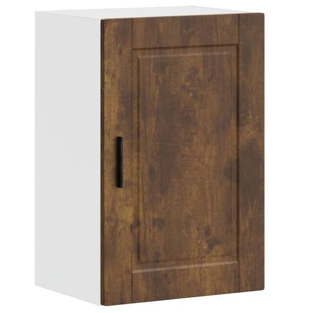 Berkfield Home Kitchen Wall Cabinet¬†Porto Smoked Oak Engineered Wood in Brown - image 1
