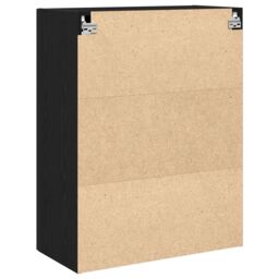 Berkfield Home Wall-Mounted Cabinet with Glass Doors Black Oak 69, 5x34x90 cm - Size: 5 x 34 x 90 cm - thumbnail 8