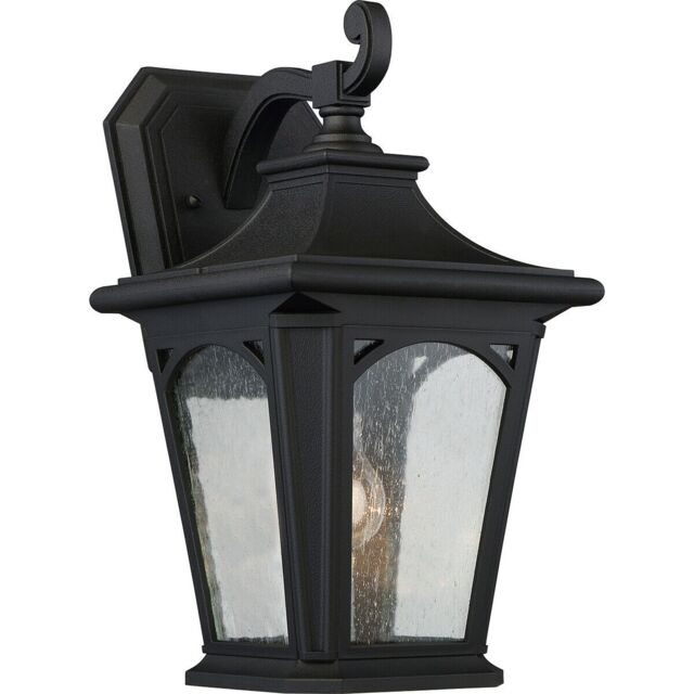 Loops Outdoor IP44 Wall Light Sconce Mystic Black LED E27 100W Bulb External d02152
