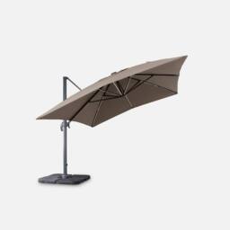 sweeek 3x4m Premium Rectangular Cantilever Parasol With Integrated Led Lights in Brown - thumbnail 3