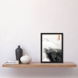 Artery8 Ogata Gekko Framed Wall Art Print Ryu Shoten Ascending Dragon in Grey - Size: A4 - thumbnail 2