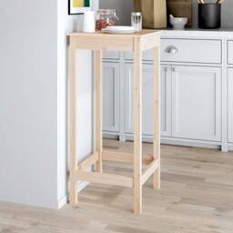 Berkfield Home Beautiful Bar Table 50x50x110 cm Solid Wood Pine in Light Tan - Size: 50 x 50 x 110 cm