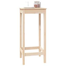 Berkfield Home Beautiful Bar Table 50x50x110 cm Solid Wood Pine in Light Tan - Size: 50 x 50 x 110 cm - thumbnail 4