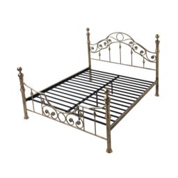 SlumberWorx Letchworth Vintage Victorian Style Antique Metal Bed Frame in Bronze - Size: King - thumbnail 6