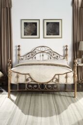 SlumberWorx Letchworth Vintage Victorian Style Antique Metal Bed Frame in Bronze - Size: King - thumbnail 2