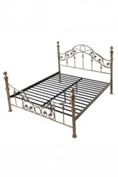 SlumberWorx Letchworth Vintage Victorian Style Antique Metal Bed Frame in Bronze - Size: King - thumbnail 4