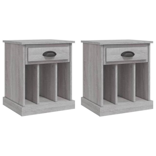 Berkfield Home Bedside Cabinets 2 pcs Grey Sonoma 43x36x50 cm - Size: 43 x 36 x 50 cm - image 1
