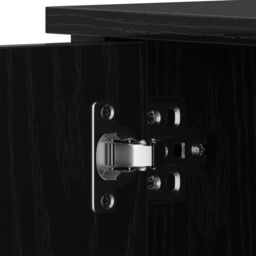 Berkfield Home TV Cabinet Black Oak 80x40x50 cm Engineered Wood & Steel - Size: 80 x 40 x 50 cm - thumbnail 9