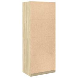 Berkfield Home Wardrobe Sonoma Oak 80x50x200 cm Engineered Wood in Brown - Size: 80 x 50 x 200 cm - thumbnail 7