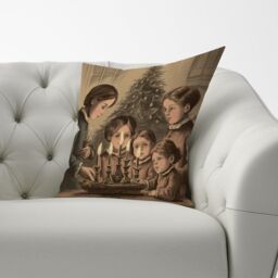 Warren Reed - Designer Christmas Candles Cushions - Size: 45 cm x 45 cm - thumbnail 3