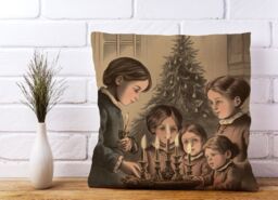 Warren Reed - Designer Christmas Candles Cushions - Size: 45 cm x 45 cm - thumbnail 2