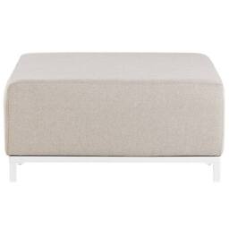 Wyld and Coco Elara Beige Outdoor/Indoor Ottoman Water Resistant Polyester - thumbnail 4