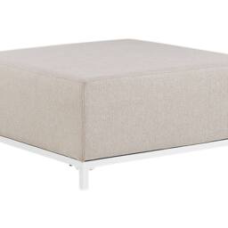 Wyld and Coco Elara Beige Outdoor/Indoor Ottoman Water Resistant Polyester - thumbnail 2