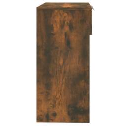 Berkfield Home Decorative Console Table Smoked Oak 90x36x75 cm Engineered Wood in Brown - Size: 90 x 36 x 75 cm - thumbnail 7