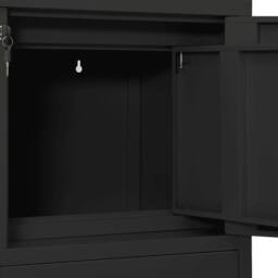 Berkfield Home Office Cabinet Anthracite 90x40x102 cm Steel in Black - Size: 90 x 40 x 102 cm - thumbnail 7