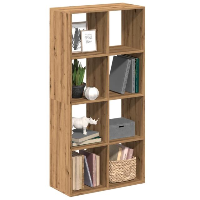 Berkfield Home Room Divider Bookcase Artisan Oak 69.5x29x137.5 cm Engineered Wood in Brown - image 1