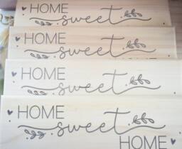 Amaya Rose Ltd Home Sweet Home Wall or Shelf Sign. Solid Wood Plaque. Wooden Décor in Beige - thumbnail 8