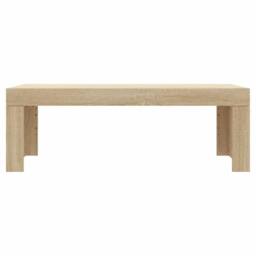 Berkfield Home Coffee Table Sonoma Oak 102x50x36 cm Engineered Wood in Light Brown - Size: 102 x 50 x 36 cm - thumbnail 4
