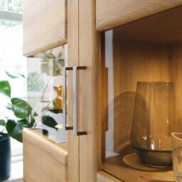 Furniture To Go Cortina Tall Wide 2 Door glazed Display Cabinet in Brown - thumbnail 5