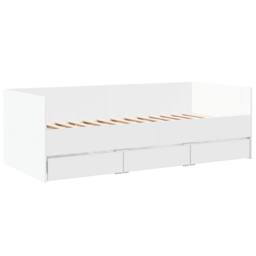 Berkfield Home Versatile Daybed with Drawers without Mattress White 75x190 cm Sm - thumbnail 1