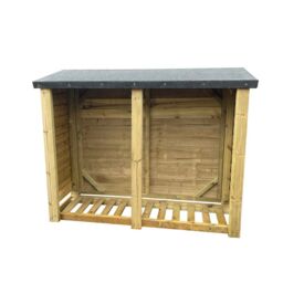 Churnet Valley Garden Furniture Ltd Heavy Duty Log Store - L67 x W120 x H150 cm - Min. Assembly Required in Brown - thumbnail 3