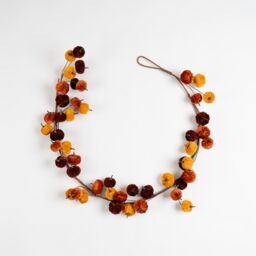 Scottish Everlastings Ltd 150cm Velvet Pumpkin Garland Brown - thumbnail 3