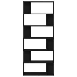 Berkfield Home Decorative Bookcase Black Oak 80x24x190.5 cm Engineered Wood - thumbnail 5