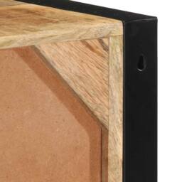 Berkfield Home TV Cabinet 80x30x25 cm Solid Rough Wood Mango in Brown - Size: 80 x 30 x 25 cm - thumbnail 7
