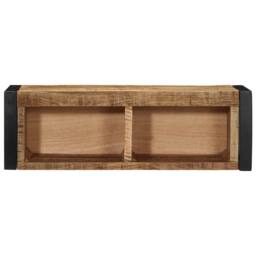 Berkfield Home TV Cabinet 80x30x25 cm Solid Rough Wood Mango in Brown - Size: 80 x 30 x 25 cm - thumbnail 1