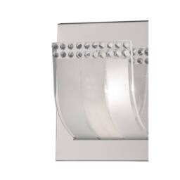 Netlighting Charis Flush Wall Lamp Switched 2 Light Polished Chrome Glass Crystal in Grey - thumbnail 6