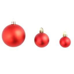 Berkfield Home 100 Piece Christmas Ball Set 3/4/6 cm Red - thumbnail 4