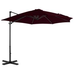 Berkfield Home Elegant Cantilever Umbrella with Aluminium Pole Red 300 cm in Wine - thumbnail 2