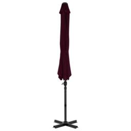 Berkfield Home Elegant Cantilever Umbrella with Aluminium Pole Red 300 cm in Wine - thumbnail 4