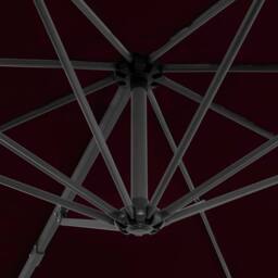 Berkfield Home Elegant Cantilever Umbrella with Aluminium Pole Red 300 cm in Wine - thumbnail 5