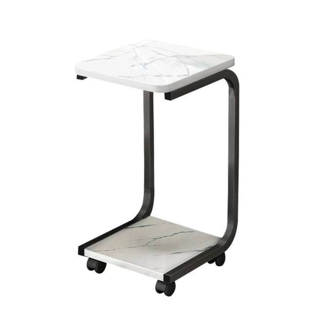 KORVIXA Black C-Shaped Side End Table - Size: 100 cm x 100 cm - image 1