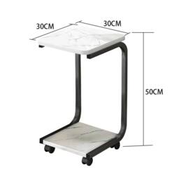 KORVIXA Black C-Shaped Side End Table - Size: 100 cm x 100 cm - thumbnail 2
