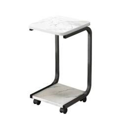 KORVIXA Black C-Shaped Side End Table - Size: 100 cm x 100 cm