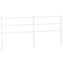 Berkfield Home Metal Headboard White 193 cm - thumbnail 2