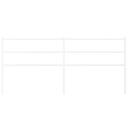 Berkfield Home Metal Headboard White 193 cm - thumbnail 3