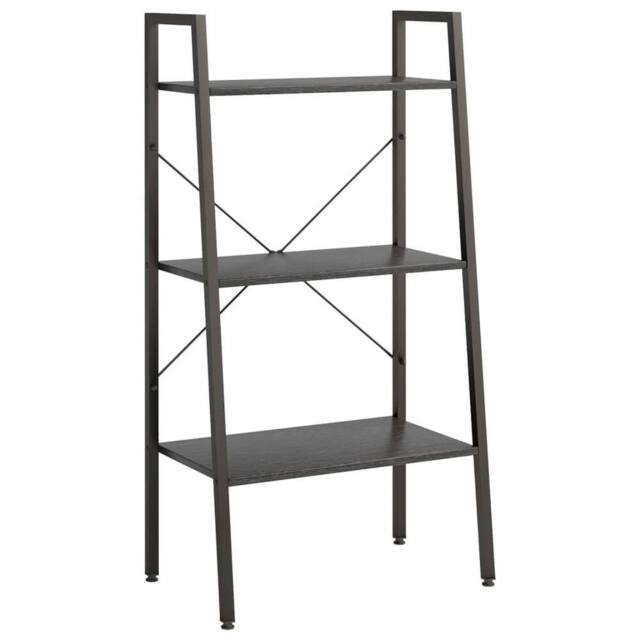 Berkfield Home 3-Tier Standing Shelf Black 56x35x108 cm - Size: 56 x 35 x 108 cm - image 1