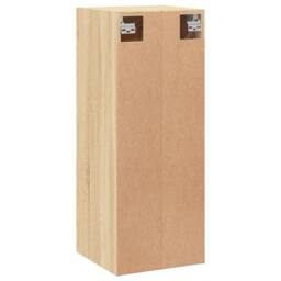 Berkfield Home Wall Mounted Cabinet Sonoma Oak 34.5x34x90 cm Engineered Wood in Light Tan - thumbnail 9