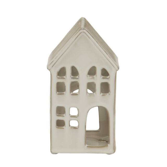 Lemon Pavilion Furniture and Decor Large House Tea Light Holder Decoration - L7 x W11 x H20 cm - White - image 1