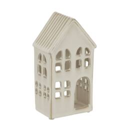 Lemon Pavilion Furniture and Decor Large House Tea Light Holder Decoration - L7 x W11 x H20 cm - White - thumbnail 2