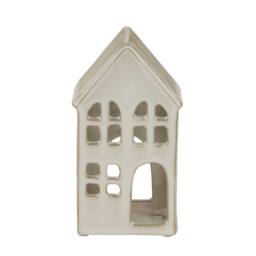Lemon Pavilion Furniture and Decor Large House Tea Light Holder Decoration - L7 x W11 x H20 cm - White