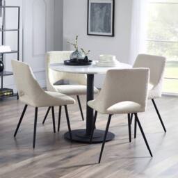 Cheshire Norbury Premium Ivory Boucle Dining Chairs - Set of 2 - thumbnail 6